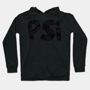 Psi Letter Doodle Pattern Hoodie